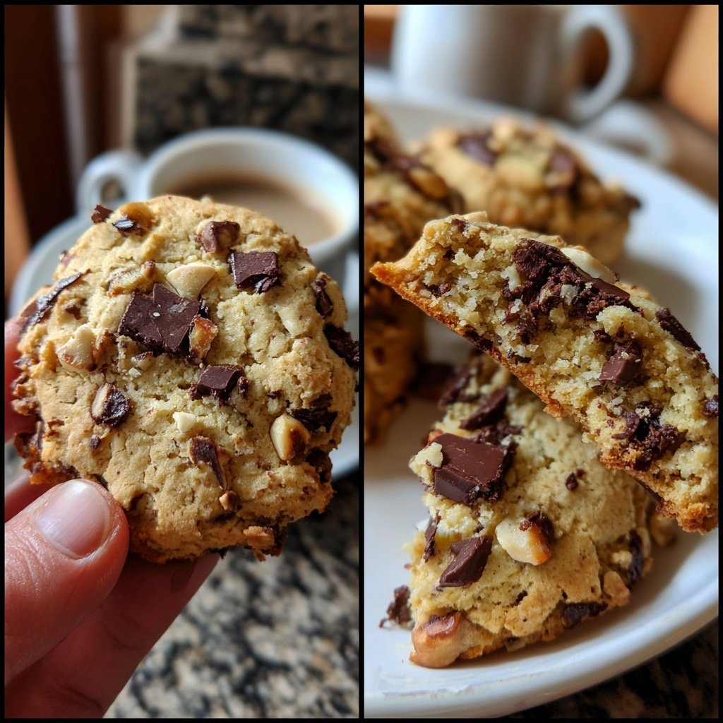 Cookies mit Haselnüssen und Schokolade