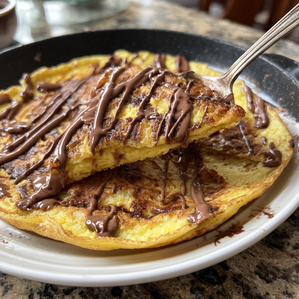 Pfannkuchen mit Schokostreifen