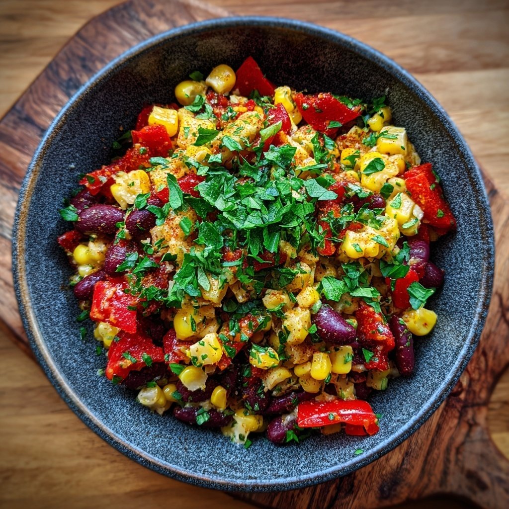 Reissalat Mit Mais Und Bohnen Zum Grillen