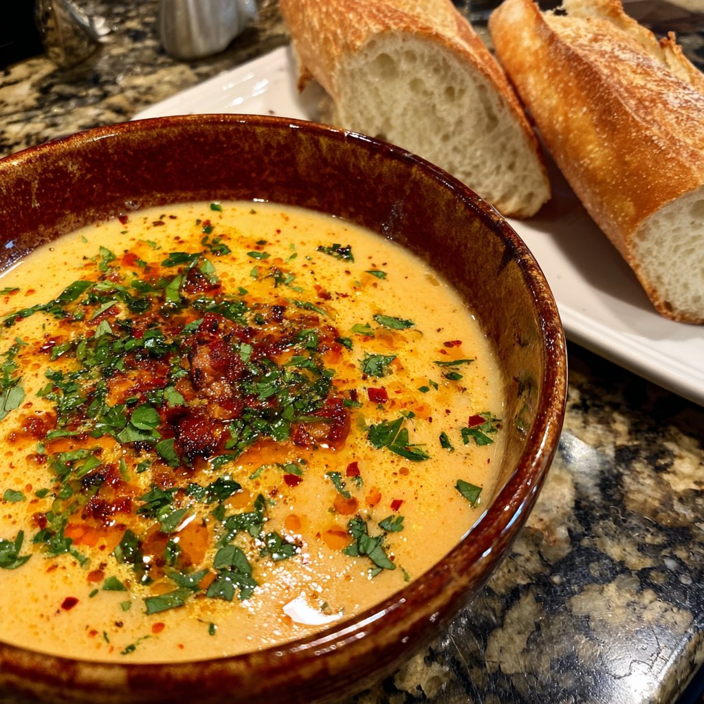 Abendessen mit Suppe