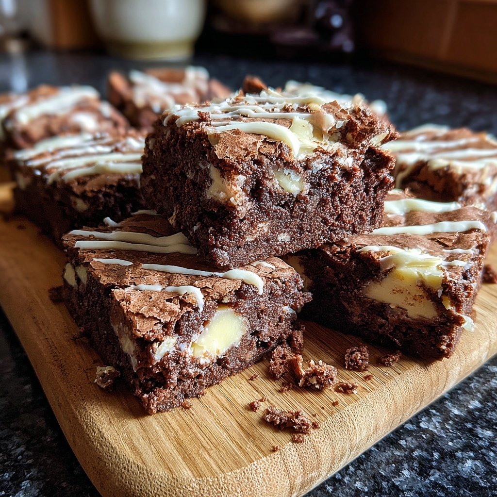 Brownies mit weißer Schokolade