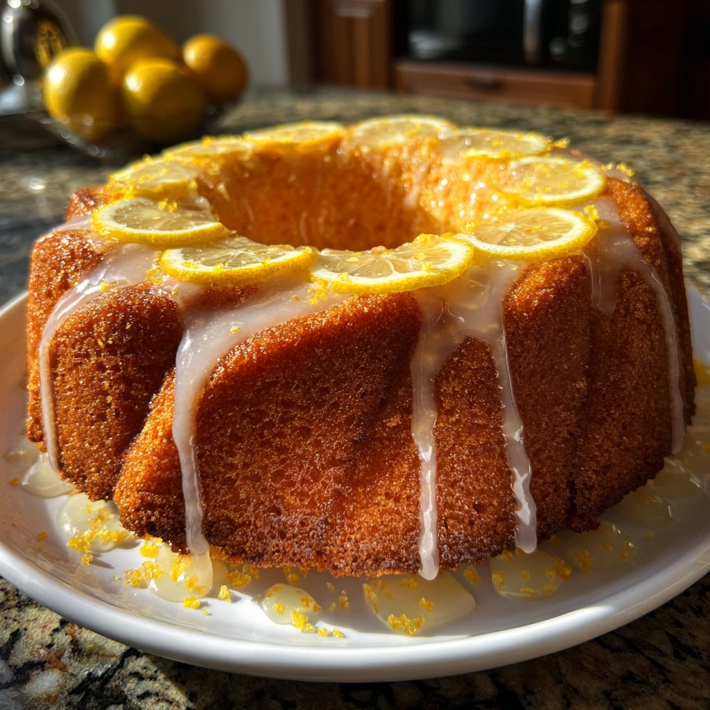 Zitronenkuchen mit Zitronensirup