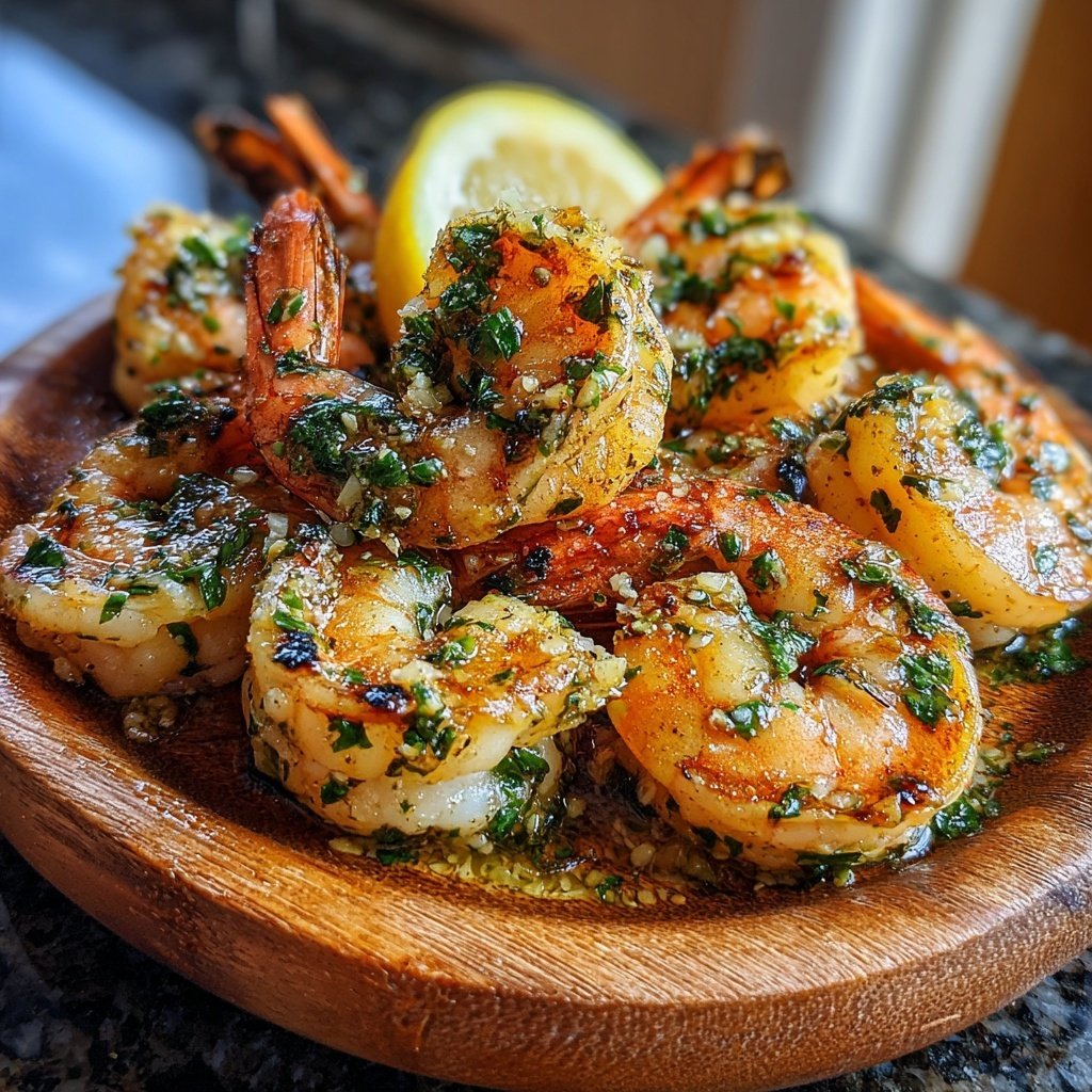 Gegrillte Garnelen Mit Knoblauch