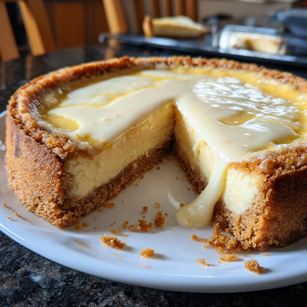 Blechkuchen mit Vanillefüllung