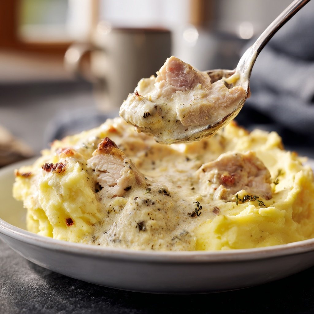 Hausmannskost Cremiges Hähnchen mit Kartoffelpüree