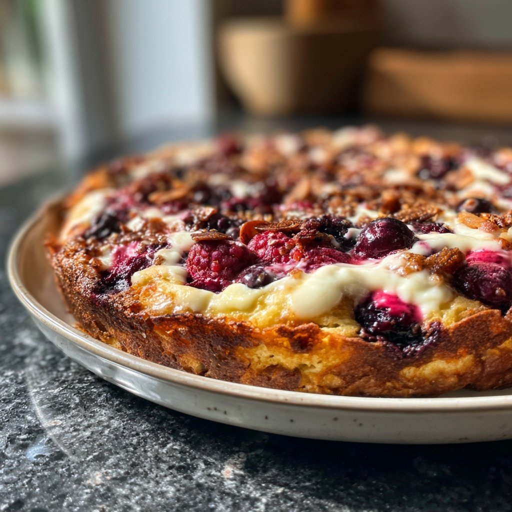Pfannkuchen mit Quark und Beeren