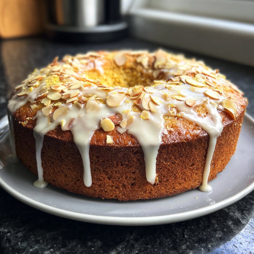 Zitronenkuchen mit Mandeln