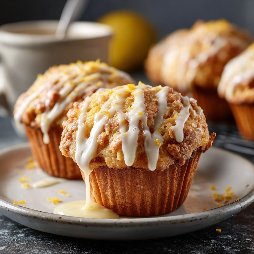Muffins mit Zitronenabrieb und Joghurt