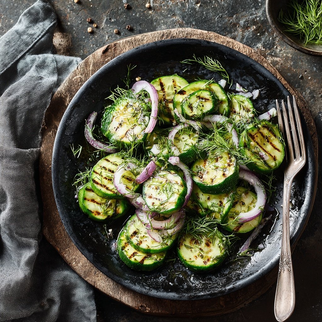Grill Beilagen Mit Gurken Dill Salat