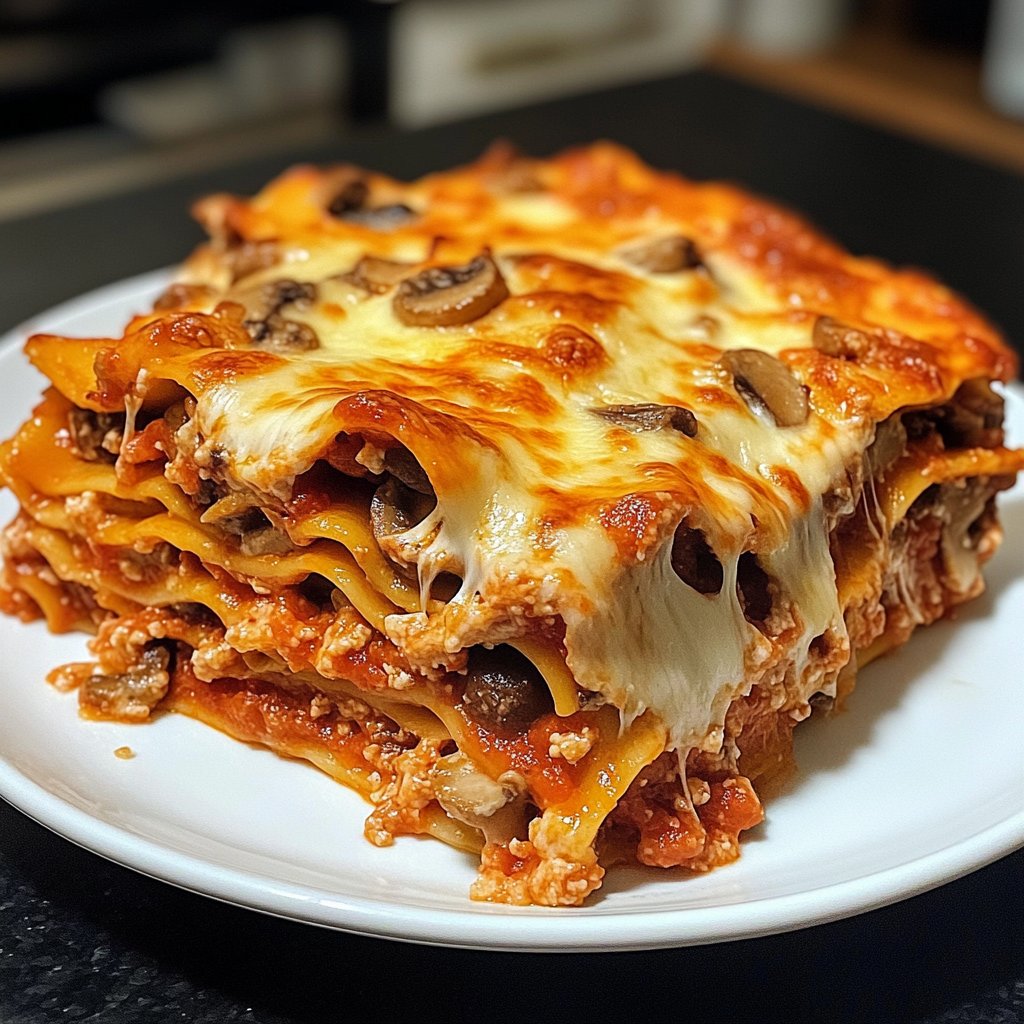 Lasagne mit Pilzen