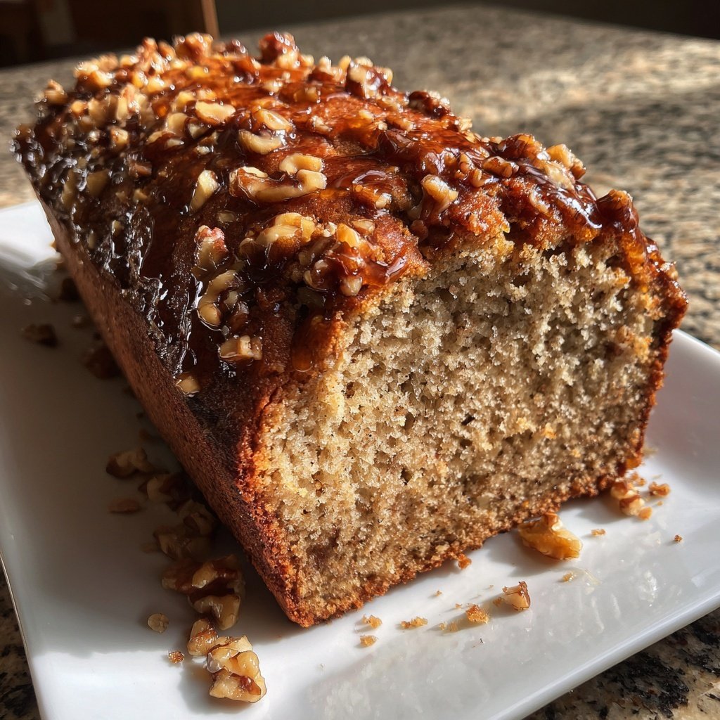Bananenbrot mit Walnuss-Topping