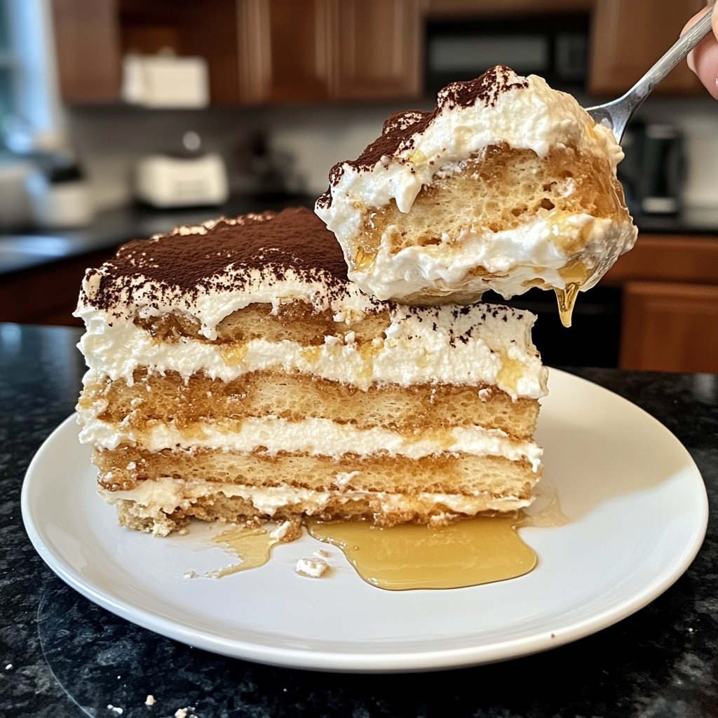 Bienenstich-Tiramisu ohne Alkohol