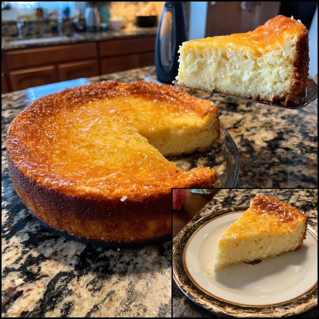 Käsekuchen mit Vanille und Zitrone