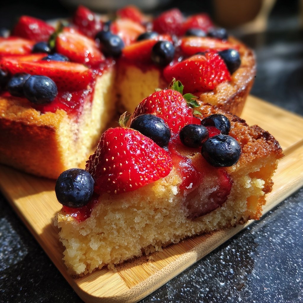 Blechkuchen mit Früchten der Saison